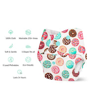 SuperBottoms Basic Reusable Cloth Diaper Donut Print- Multicolor