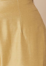 Indya Gold Smocked Back Fitted Pants Large Size