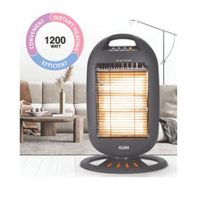 Glen Electric Halogen Room Heater with 3 Heat Settings Grey