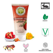 Buy 2 Get 1 Free INATUR Strawberry Face Scrub - 6 Precious Herbs, Removes Dirt Opens Clogged Pores, Softens & Tones, Free from Paraben & Sulphate, 150 g
