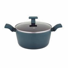 UCOOK by United Ekta Group Non-Stick Forged Aluminium Induction Casserole with Glass Lid 5 Litre, Green Finish.