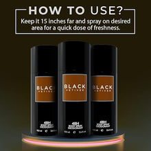 ColorBar 48H Body Spray Deodorant - Black Vetiver, Long-Lasting Freshness, For Men, 100 ml (Pack of 2)