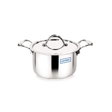 UCOOK Stainless Steel Triply Induction Compatible Cook n Serve with Lid 240 mm