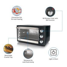 Glen Oven Toaster Griller (OTG) -42 Litres, Motorized Rotisserie, Convection Fan, 2000W - Black (5042BLRC)