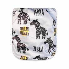 Super Bottoms Baby Pure Needs Cloth Diaper for babies from 0 to 3 years |Reusable, Washable & Leakproof Diaper| Super Absorbent & Adjustable free size diaper with dry feel layer |Babies from 5-18 kg(Safari Stripes)