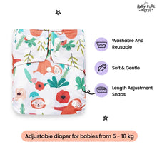 Super Bottoms Baby Baby Pure Needs Cloth Diaper for babies from 0 to 3 years | Reusable, Washable & Leakproof Diaper| Super Absorbent & Adjustable free size diaper with dry feel layer| Ideal for babies from 5-18 kg