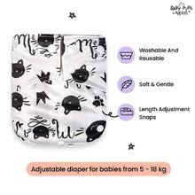 Super Bottoms Baby Baby Pure Needs Cloth Diaper for babies from 0 to 3 years | Reusable, Washable & Leakproof Diaper| Super Absorbent & Adjustable free size diaper with dry feel layer | Babies from 5-18 kg(Purr Bliss)