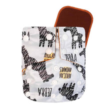 Super Bottoms Baby Pure Needs Cloth Diaper for babies from 0 to 3 years |Reusable, Washable & Leakproof Diaper| Super Absorbent & Adjustable free size diaper with dry feel layer |Babies from 5-18 kg(Safari Stripes)