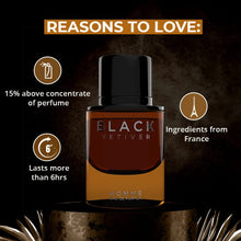 ColorBar Homme Eau De Perfume - Black Vetiver, Long-Lasting Fragrance, For Men,