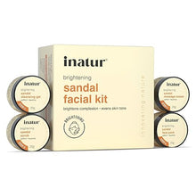 inatur Sandal Facial Kit - 4 Steps Regimen to Remove Tan, Brighten Skin, and Even Complexion | Natural, Vegan, cruelty-free | 100g