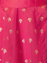 Indya Hot Pink Foil Print Lehenga Skirt Small Size (Only Skirt)