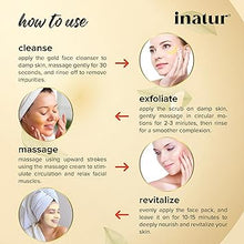 inatur Gold Facial Kit | 4 Steps for Skin Rejuvenating Deep Nourishing Anti-aging Radiance | Natural & Vegan | With Saffron, Hibiscus, Patchouli & Almond Oil | For All Skin Types | 100g
