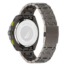 Nautica Men's Tin Can Bay Chrono IP Gunmetal Stainless Steel Bracelet Watch (Model: NAPTCF210), Black