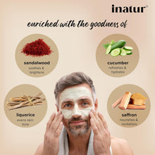 inatur Sandal Facial Kit - 4 Steps Regimen to Remove Tan, Brighten Skin, and Even Complexion | Natural, Vegan, cruelty-free | 100g