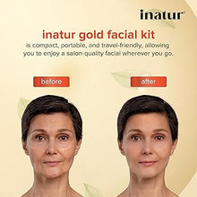 inatur Gold Facial Kit | 4 Steps for Skin Rejuvenating Deep Nourishing Anti-aging Radiance | Natural & Vegan | With Saffron, Hibiscus, Patchouli & Almond Oil | For All Skin Types | 100g