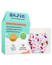 SuperBottoms Basic Pocket Diaper with 2 Inserts Ice Cream Print - White Pink