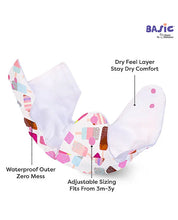 SuperBottoms Basic Pocket Diaper with 2 Inserts Ice Cream Print - White Pink