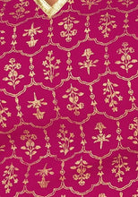 Indya Pink Foil Print Sweetheart Neck Blouse Large Size (Only blouse)