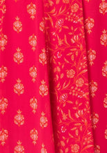 Indya Dark Pink Foil Print Kalidar Lehenga Skirt Medium Size ( Only Skirt)
