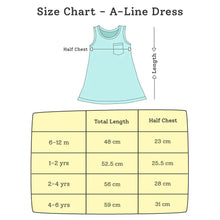 Super Bottoms A-line Dress - Tie-Dye Blues (2-4 Years )