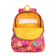 Lavie Sport Spring 18L Printed Casual Backpack |School Bag for Girls Magenta