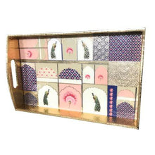 Ekaani LEATHER STICH RECT TRAY