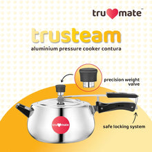 Trumate trusteam aluminium pressure cooker contour – 3 ltr