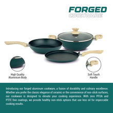 UCOOK Forged Nonstick 3+1 Induction Cookware Set (Kadai, Frypan, Dosa Tava, Glass Lid)