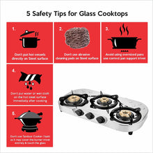 UCOOK JUNTO Manual Stainless Steel Mid Delux 3B Series 3 Burners Gas Stove Stainless Steel Cooktop, Steel Grey