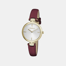 Furla Women Silver Analog Leather Watch WW00018003L2