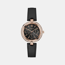 Furla Women Black Leather Chronograph Watch WW00030002L3)