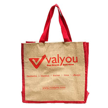 Vvalyou Printed Durable and Easy to Hold Handle with Comfortable Grip, Eco-friendly, Sustainable Jute Bag