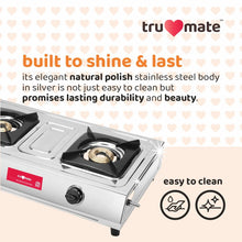 truflame SS2BB/1502 – Affordable Brass Burner Gas Stove with Dip Tray