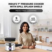 Preethi 2.5L Triply Outerlid Pressure Cooker with Spill Splash Shield (PC 037) 2.5 L Outer Lid Induction Bottom Pressure Cooker (Triply)