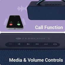 ZEBRONICS Rocket 200, BTv5.0, USB, AUX, Deep Bass,Media & TWS 20 W Bluetooth Home Audio Speaker Blue