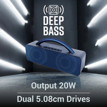 ZEBRONICS Rocket 200, BTv5.0, USB, AUX, Deep Bass,Media & TWS 20 W Bluetooth Home Audio Speaker Blue