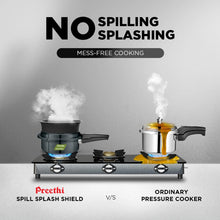 Preethi Hard Anodised Pressure Cooker with Spill Splash Shield 2L Outer Lid Induction Bottom Pressure Cooker