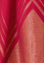Indya Hot Pink Chevron Foil Print Kalidar Lehenga Skirt ( Only Skirt ) Large Size