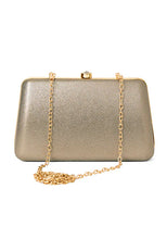Indya Grey Metallic Frame Clutch