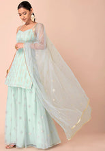 Indya Sea Foam Foil Mesh Dupatta