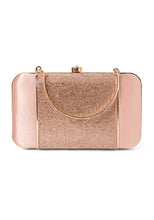 Indya Rose Gold Embellished Rectangular Clutch
