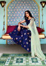 Indya Net Dupatta With Scallop Trim - Mint