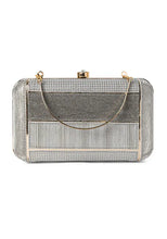 Indya Silver Glitter Clutch