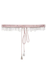 Indya Pink Mirror And Pearl Fringe Belt