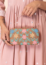 Indya Pink Bead Embroidered Clutch