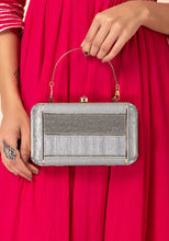 Indya Silver Glitter Clutch