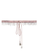 Indya Pink Mirror And Pearl Fringe Belt
