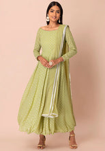 Indya Lime Lace Mesh Dupatta