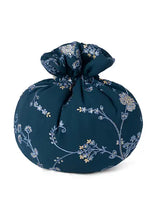 Indya Teal Blue Floral Sequin Embroidered Potli