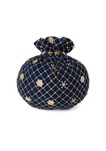 Indya Navy Blue Sequin And Zari Embroidered Potli